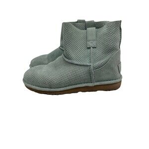 UGG Classic Unlined Mini Perf Women's Boot Size 6 Winter Green Aqua 1016852